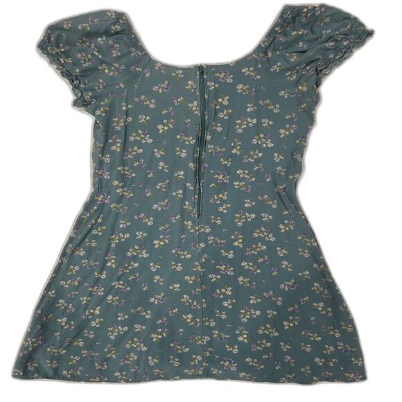 Girls Prairie Print Light Blue Dress w/Flowers by Art Class sz L 10/12 - Picture 4 of 5